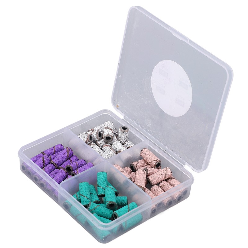 60pcs Nail Art Sanding Caps Dead Skin Removal Manicure Grinding