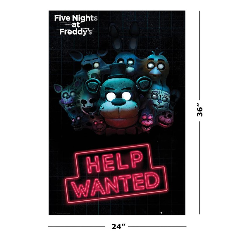 Five Nights At Freddy's - Gaming Poster (Help Wanted) (Size: