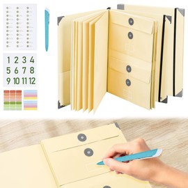 Veleron Life Organizer with Labels,If i Die Binder Folio Folders with Pockets,Important Document Organizer Folio Document Organizer,in Case I Go Missing Binder Organizer for Emergency Binder
