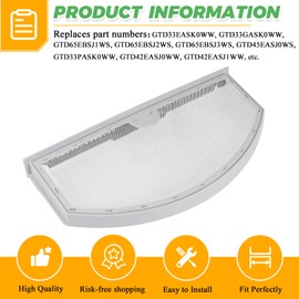 GTD42EASJ2WW GTD33EASK0WW GTX22EASK0WW WE03X23881 Dryer Lint Filter Replacement for GE Hotpoint Dryer Filter WE03X23881 StainlessSteel general electric appliances dryer lint filter screen by Techecook