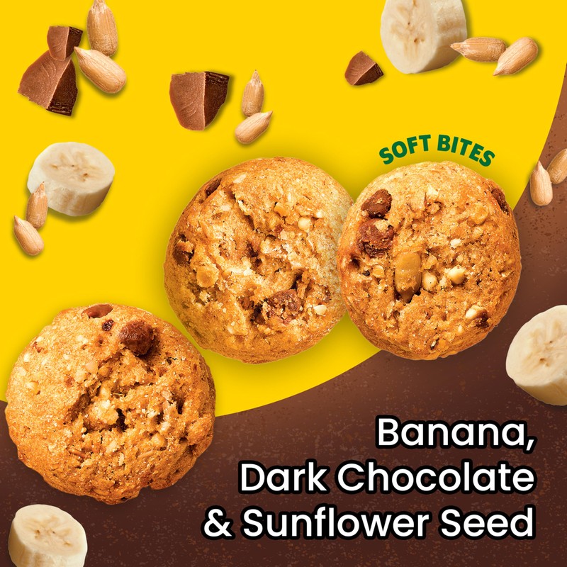 belVita Energy Snack Bites, Banana, Dark Chocolate and Sunflower Seed,