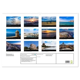 Reiseziele in Griechenland (Wandkalender 2026 DIN A2 quer), CALVENDO Monatskalender: Drei Orte in Griechenland neu entdeckt (CALVENDO Orte)