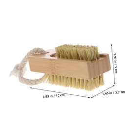 Minkissy Nail Art Cleaning Brush Set 2pcs Wooden Nail Brushes for Cleaning Gentle for Women