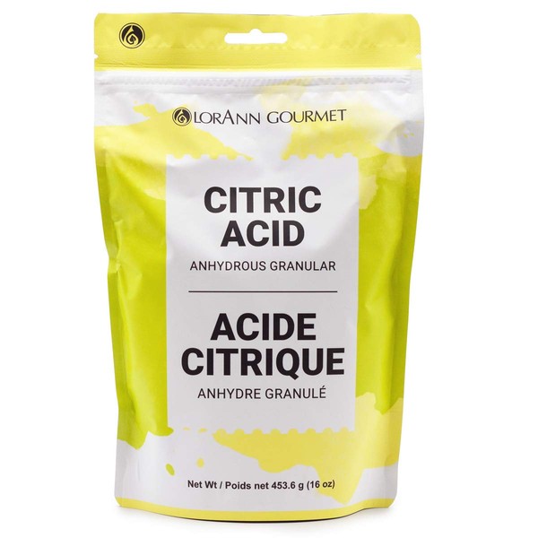 LorAnn Citric Acid (Anhydrous Granular) 1 pound pouch