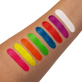 Moon Glow Neon UV Makeup Stick Crayons For Face & Body – Body Intense 8 Color Set Light – Glows under UV light
