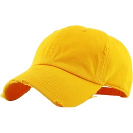 KBETHOS Gorra de béisbol de algodón envejecido, estilo clásico, vintage, para papá, ajustable, estilo polo, camioneta, gorras unisex, (Vintage) Gold, Ajustable