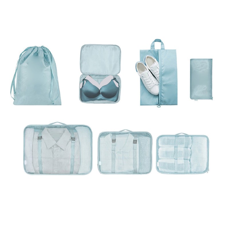 7 Piece Packing Cubes Set High Capacity Multifunction Foldable Luggage