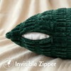 Christmas Green Decorative Corduroy Throw Pillow Covers 18x18 Set of