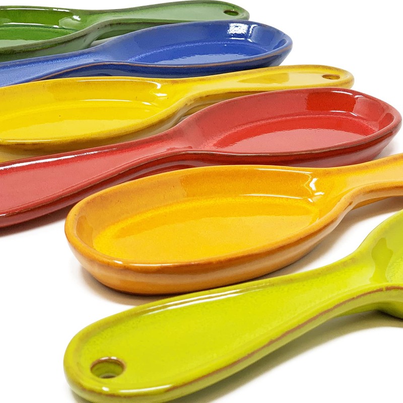 Verano Spanish Ceramics Selena Glaze Hand Dipped Decorative Spoon Rest