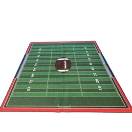 Mybecca Kids Rug American Football Field Rug 5'x7' (Approx:4'11" X 6' 10") Non-Slip Gel Backing (59" x 82") Children Area Rug for Playroom & Nursery