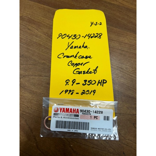 Yamaha NOS Yamaha OEM Crankcase Copper Gasket 90430-14228 9.9-350HP 1998-2019