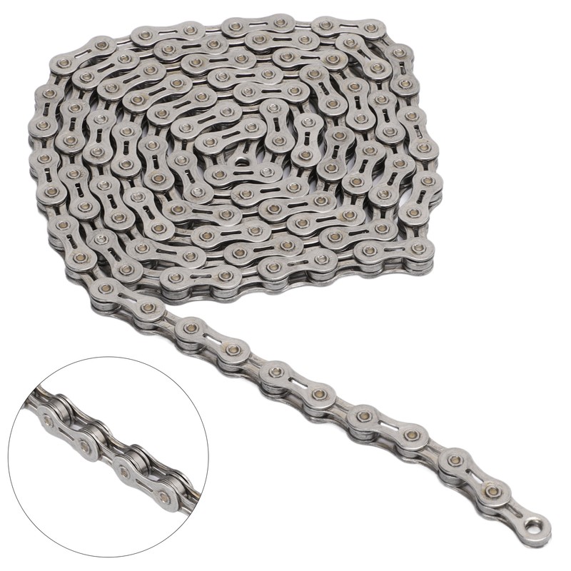 WAKE Bicycle 9 Speed Electroplated Silver Chain Mountain Road Bike