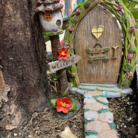 MUAMAX Fairy Garden Walkway Path, Fairy Garden Pathway, Fairy Garden Accessories, Dollhouse Road Way, Micro Miniature Path Road for Fairy Garden, Enchanted Garden Path