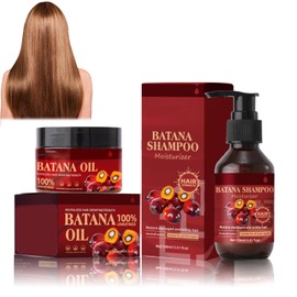 Eazerom 07 100 ml Batana Oil Shampoo + 120 ml Batana Oil Conditioner, Batana Shampoo for Hair Growth, Batana Oil Hair Growth Shampoo and Conditioner Against Hair Loss, Batana Hair Conditioner, for