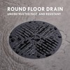 4-1/4 Inch Shower Strainer Drain Cover, Matte Black Floor Drainer,