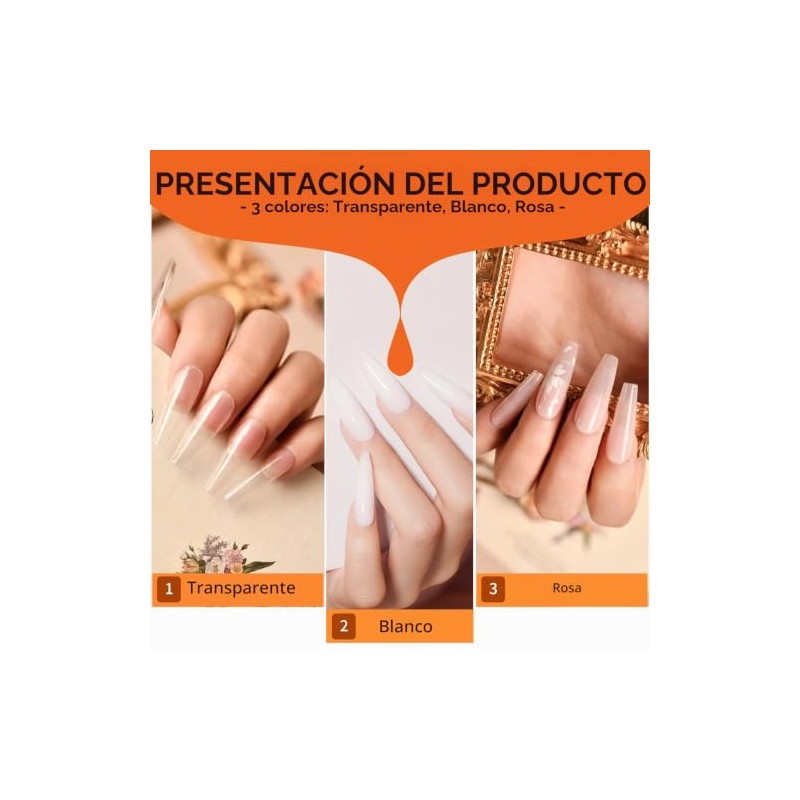 Kit de uñas acrílicas Polvo acrílico Set líquido con lápices