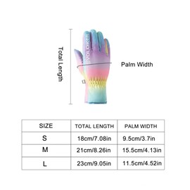 QKURT Winter Ski Gloves Waterproof Non-Slip Thermal Plush Snowboard Warm Gloves Mittens for Girls Boys 4-6 Years Old