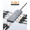 NOVOO USB C Docking Station Triple Monitor, USB C Hub