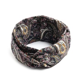 scicent Bandanas for Women Boho Vintage Printed Headband 1 Pack Elastic Soft Hairband Wash Face Makeup Workout Yoga Hair Bands for Women 19