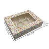 SwiftPick Home 3 Pack 12 Hole Cupcake Boxes |Multicoloured Polka