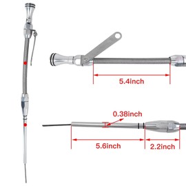 Flexible Oil Dipstick Passenger Side for 80-95 Chevy SBC Chevy 305 350 400 5.7L by YTXXDEUS
