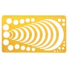 Kinmy Template Ruler Resin Oval Drafting Template Large Isometric Ruler