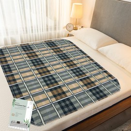 RIQINXIN Nursing Bedwetting Waterproof Sheets, Nursing, Waterproof Cushion, For Parts, 2 Pieces, Waterproof, Breathable, Elderly, Unisex, 31.5 x 53.9 inches (80 x 137 cm), Lattice