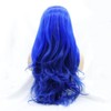 Angle Lucky Blue lace Front Wig Long Wavy Dark Blue