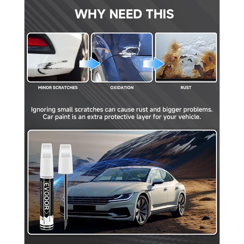 EVOOOR PRC/MRC Firecracker Red Touch Up Paint Compatible with JeepExact