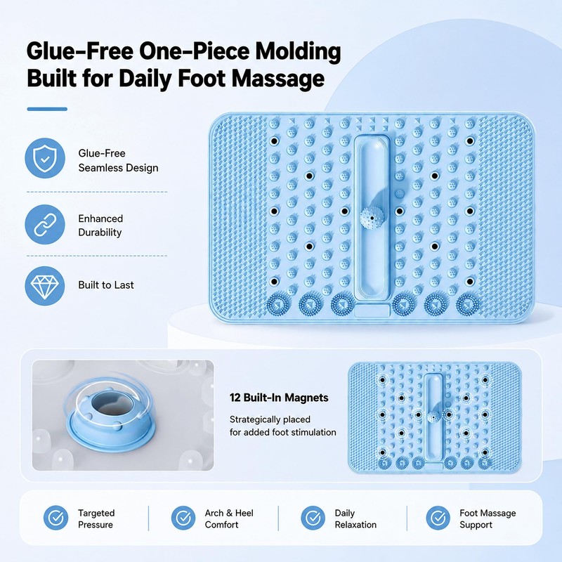Soft TPR Extra Large Acupressure Foot Massage Mat With Removable
