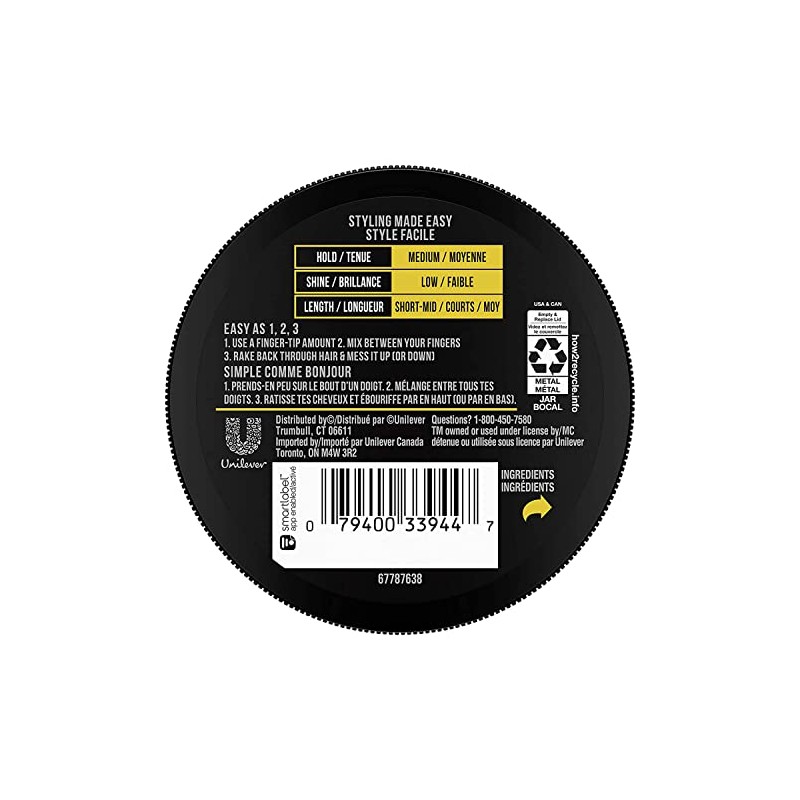 AXE Messy Look Messy Look, Flexible, Hair Paste for Men