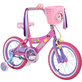 ASPIRER Children's Bicycle Bell Girls Bicycle Bell Cute Flowers Bicycle Bell with 1 Pair Bicycle Handlebar Streamer, Unicorn Front Basket