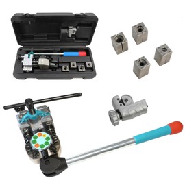 slrongpowlr Brake Line Flaring Tool Kit Double Flare for 3/16", 1/4", 5/16", 3/8", 45 Degree Flare, Single Flare, Bubble Flare, Brake Repair Brake Flaring Tools Brake Line and Tubing Flaring Tool