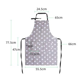 XCOZU Grey Stars Apron with Pocket, Polyester Cotton Adjustable Cooking Apron Women Men Kitchen Apron Woman Man BBQ Apron Bib Apron Waiter Apron