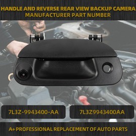 Dasbecan Tailgate Door Handle Backup Camera Compatible with Ford F150 1997-2003 F250 F350 F450 F550 1999-2007 Explorer 2001-2005 Lobo 2001-2003 Replace 7L3Z-9943400-AA Rear View Camera