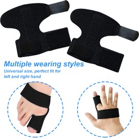 TopBine Pack of 2 Black Neoprene Finger Splint, Finger Support with Built-in Steel Plate Support for Sports Injuries, Broken Fingers, Joint Pain