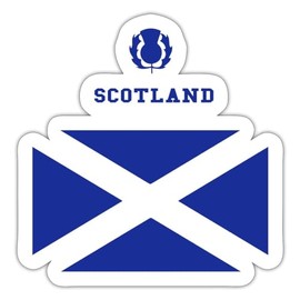 Spreadshirt Scotland Flag Sticker, 10 x 10 cm, White Matte