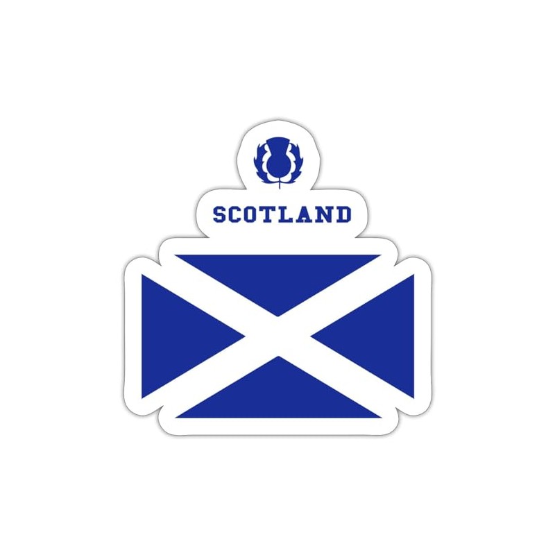 Spreadshirt Scotland Flag Sticker, 10 x 10 cm, White Matte