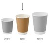 DeinPack Pack of 25 Coffee Cups Brown - Double-Walled Insulated