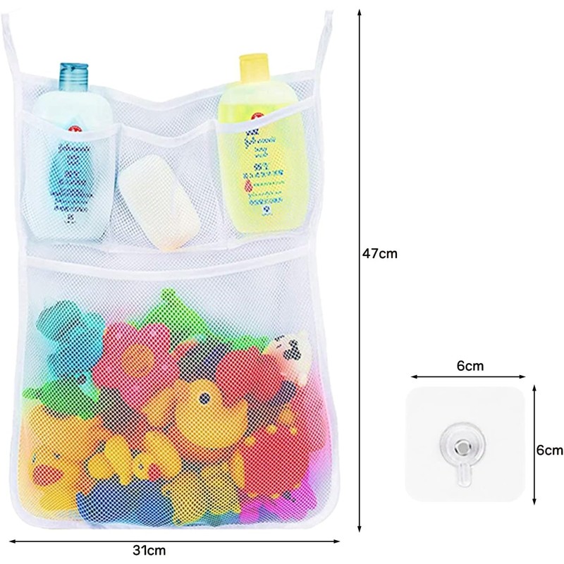KIPTVO Baby Bath Toy Storage Net Bags, Large Bathroom Quick