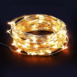 RTGS 60 LEDs String Lights Battery Operated on 20 Feet Long Silver Color Wire, Indoor and Outdoor with Waterproof Battery Box and Timer (Pink)