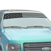 Matte Black Die-Cut Vinyl American Flag Banner Visor 12"x64" Car
