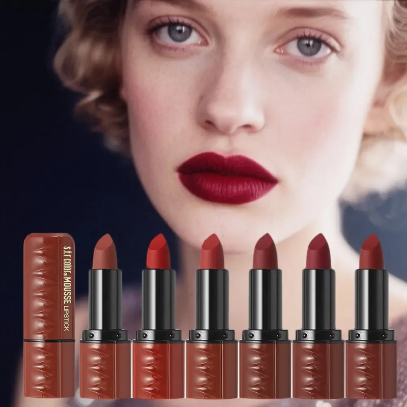 Set De 6 Lápices Labiales, Textura Mate Y Sedosa, De