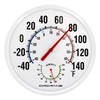Circrane 13.25 Inch Round Thermometer with Hygrometer, Large Indoor Wall