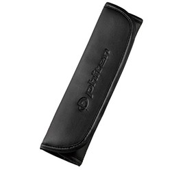 Bonform Phiten 7426-16BK Phiten Leather Seat Belt Pad with Aqua Titanium to Prevent Neck (per Collarbone) Rubbing and Protects Clothing