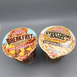 Nissin Cup Noodles Everything Bagel and Breakfast Ramen Noodles 2 Cups Ships Now