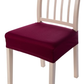 Viste tu hogar Pack of 4 Dining Room Chair Covers, 45 to 55 cm, Without Backrest, 100% High-Quality Polyester, Elastic, Cleaning, Pineapple, Bordeaux