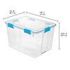 Sterilite 80 Qt Gasket Box, Stackable Storage Bin with Latching