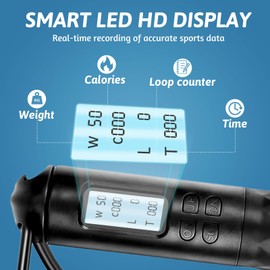 Cordless Skipping Ropes for Adults, Skipping Rope with Counter Wireless Skipping Rope Smart Digital Gravity Ball Jump Rope Jump Rope Machine Multi-Purpose Skipping Ropes for Fitness Exercise