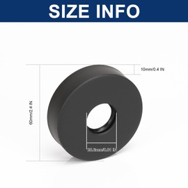 NearMoon Shower Arm Flange, Stainless Steel Replacement Escutcheon Cover Plate for Universal Standard ShowerHead Arm (2.4 Inch, Matte Black)